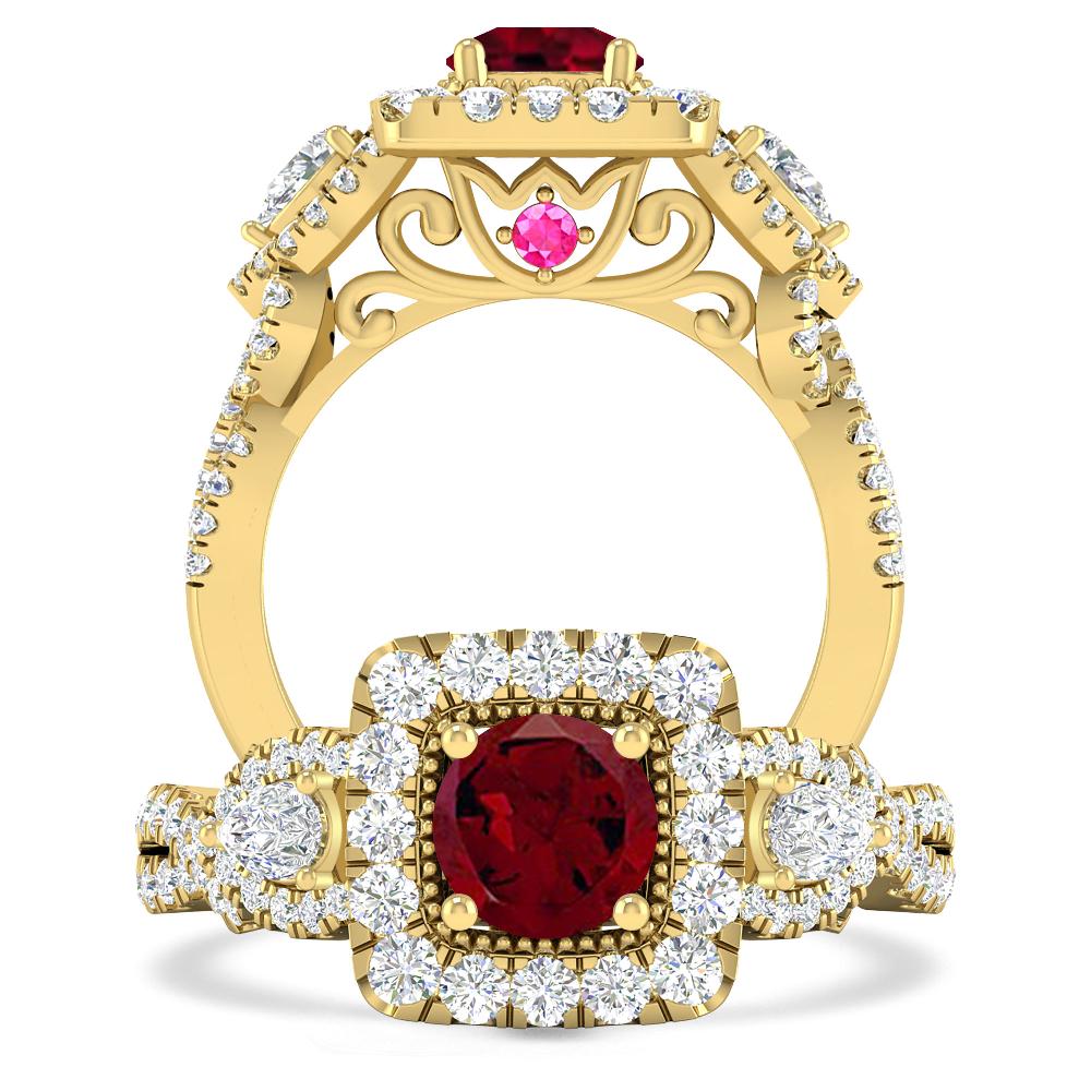 Yellow Gold - Garnet