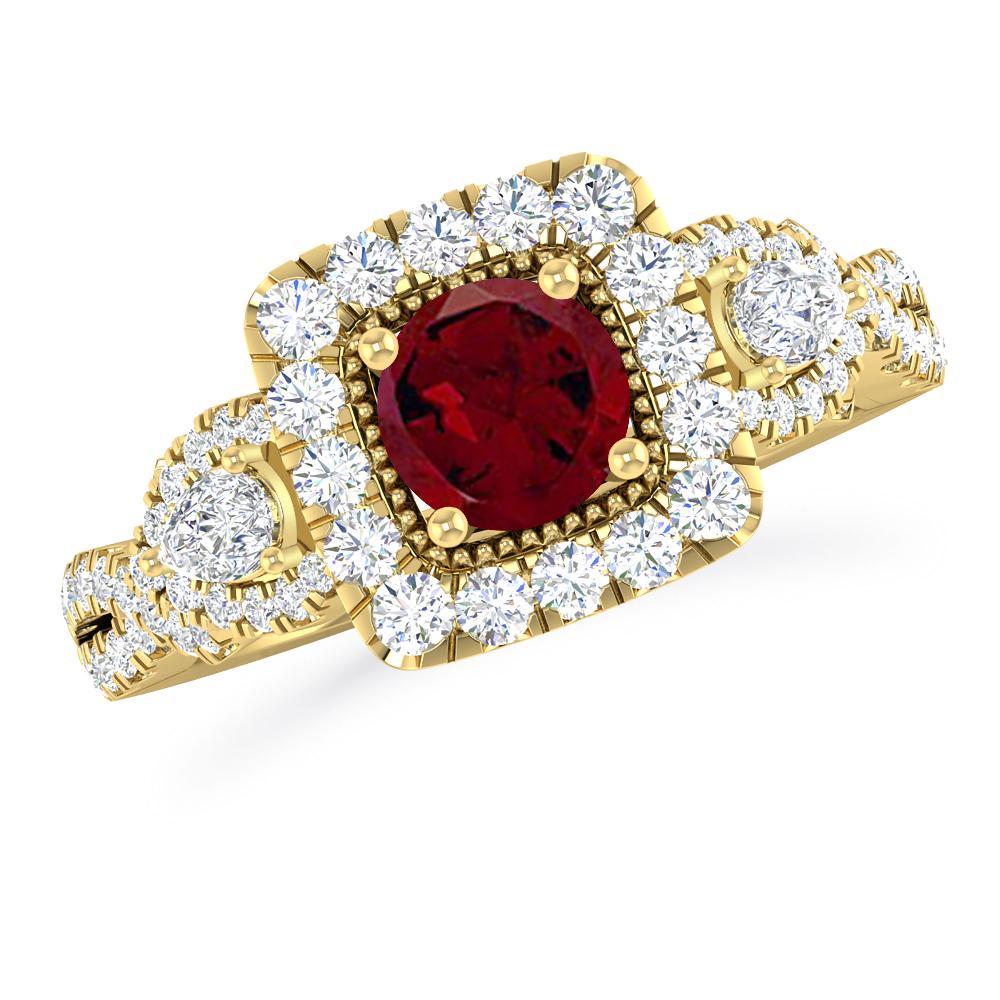 Yellow Gold - Garnet