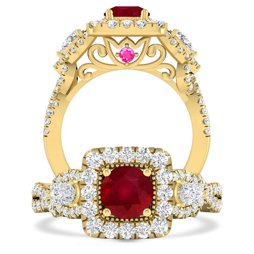 Yellow Gold - Ruby