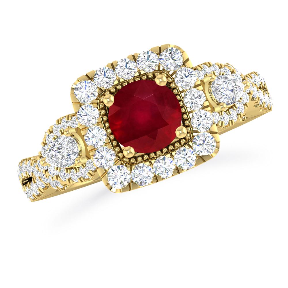 Yellow Gold - Ruby