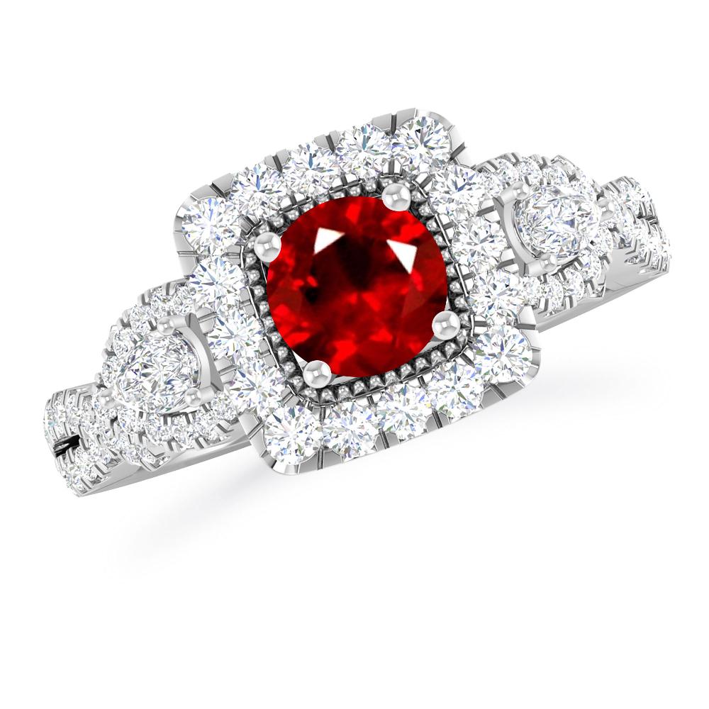 White Gold - Ruby