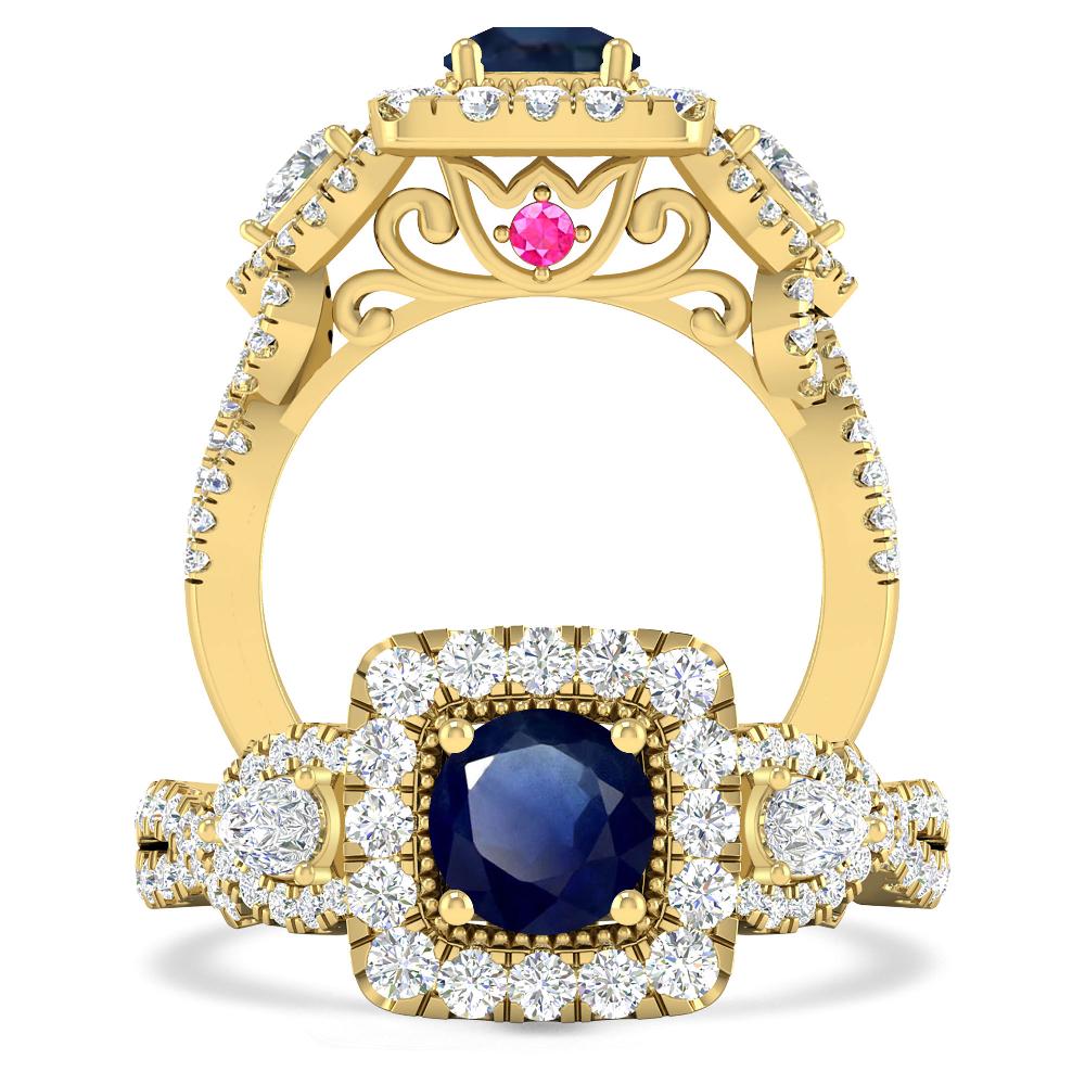 Yellow Gold - Sapphire