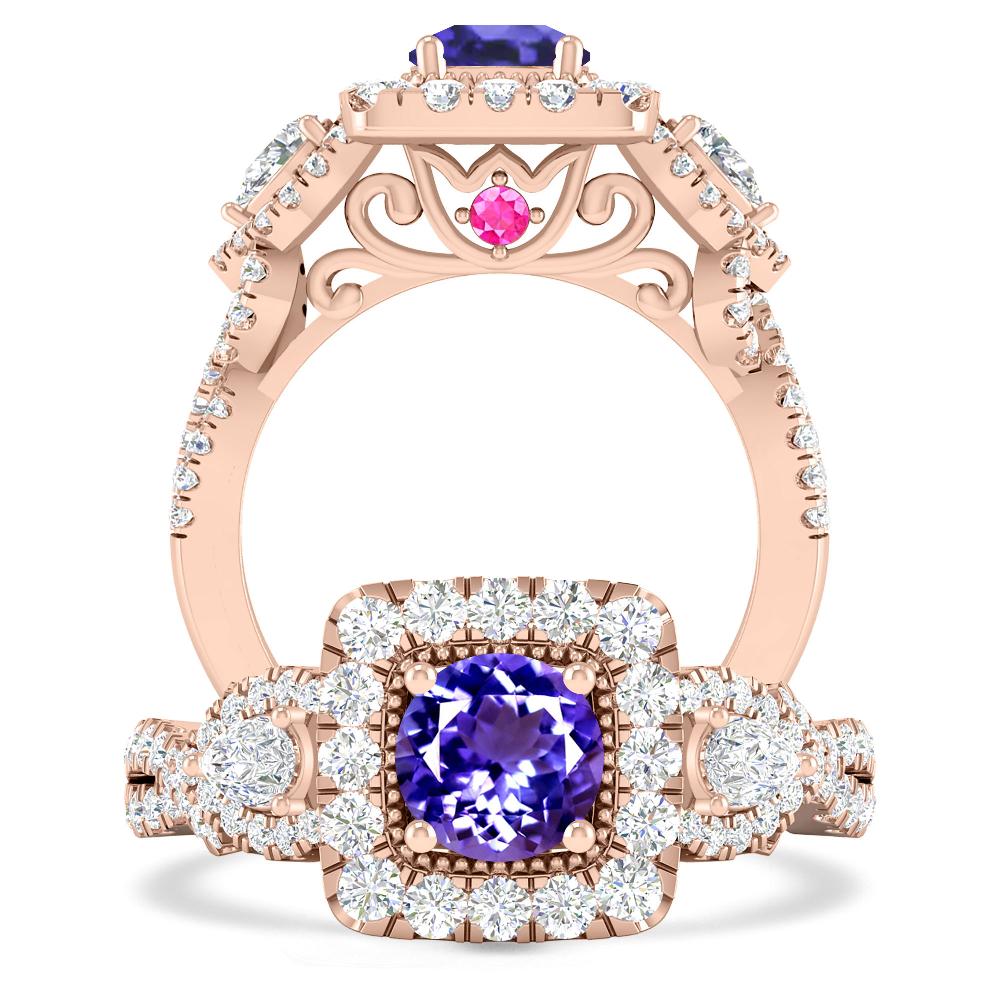 Rose Gold - Tanzanite
