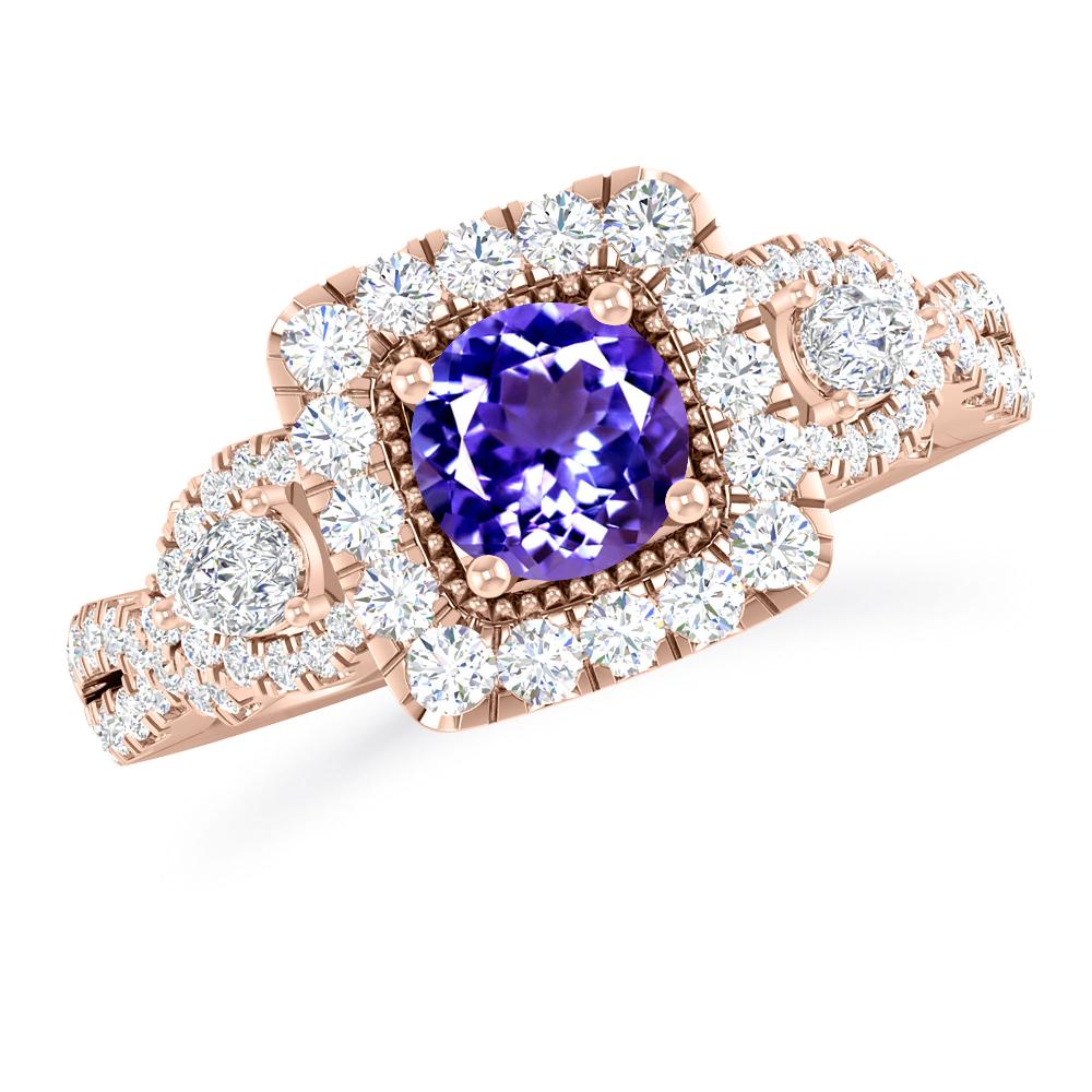 Rose Gold - Tanzanite