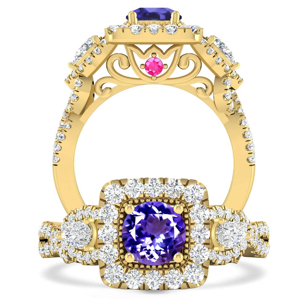 Yellow Gold - Tanzanite