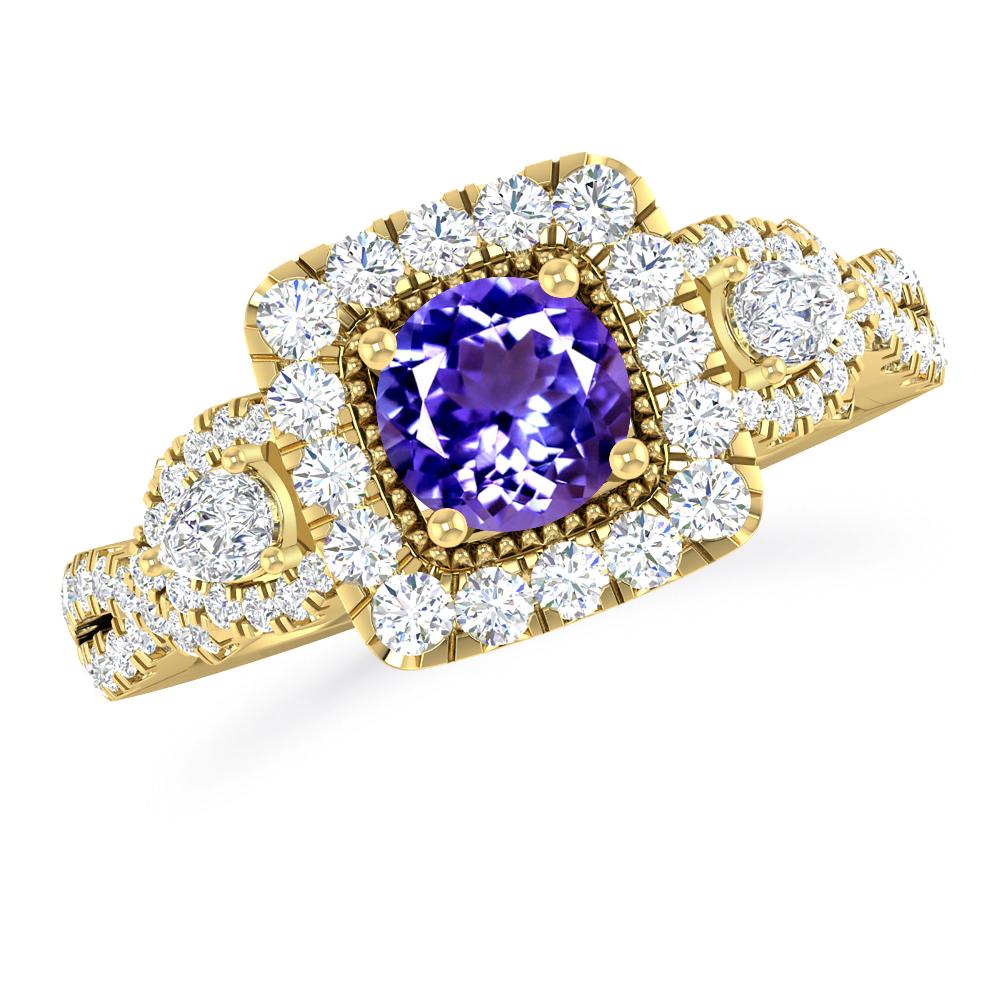 Yellow Gold - Tanzanite