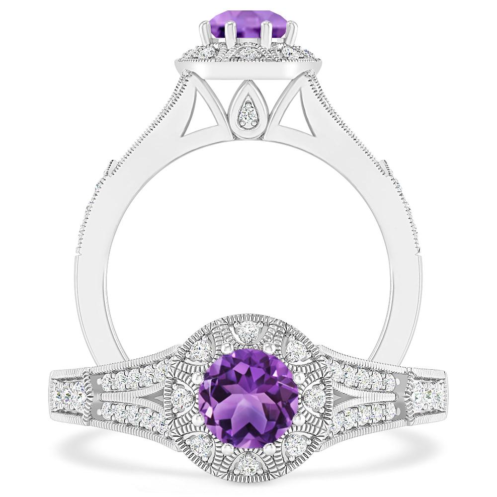 White Gold - Amethyst