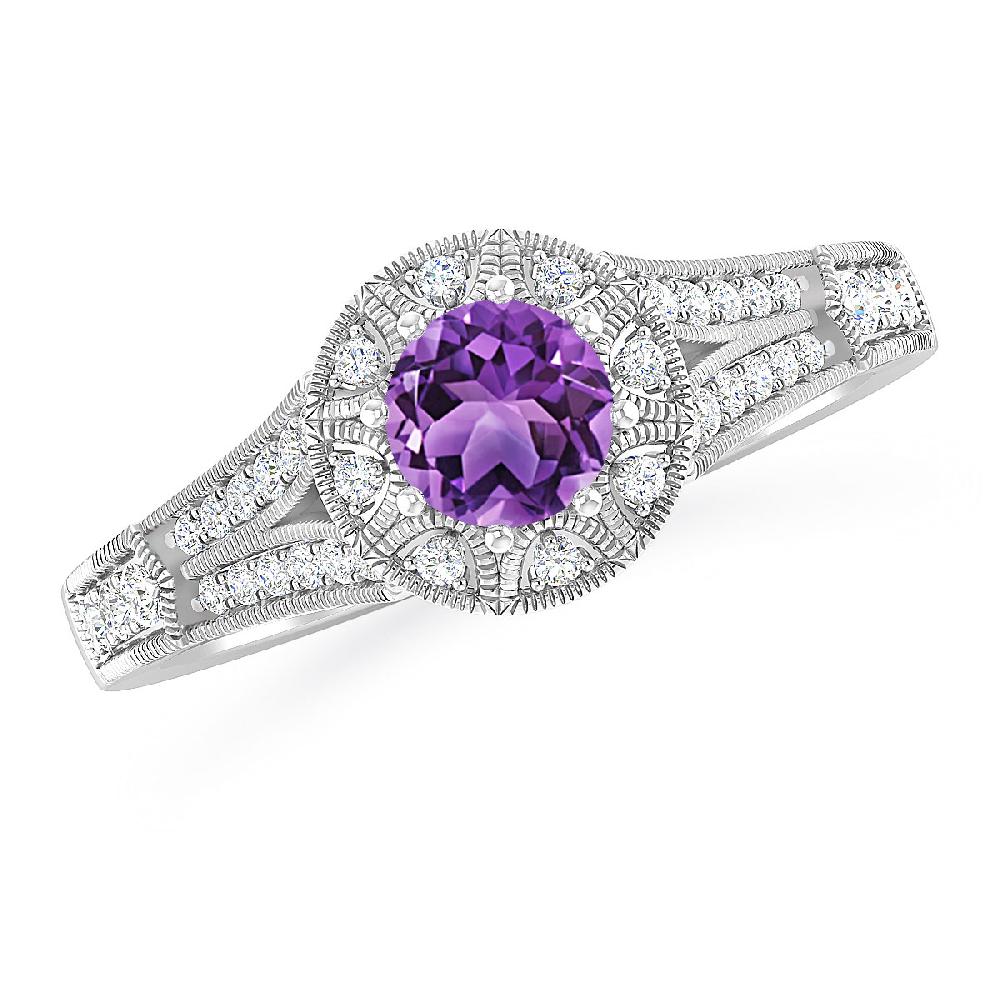 White Gold - Amethyst