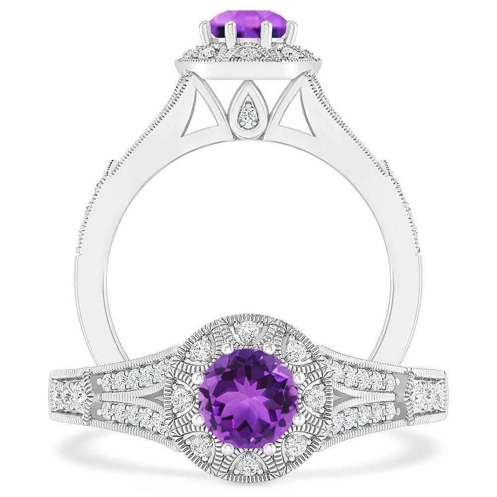 White Gold - Amethyst