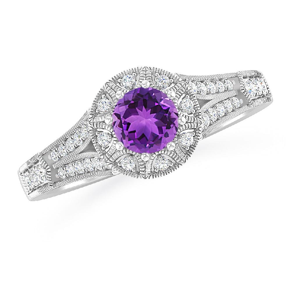 White Gold - Amethyst