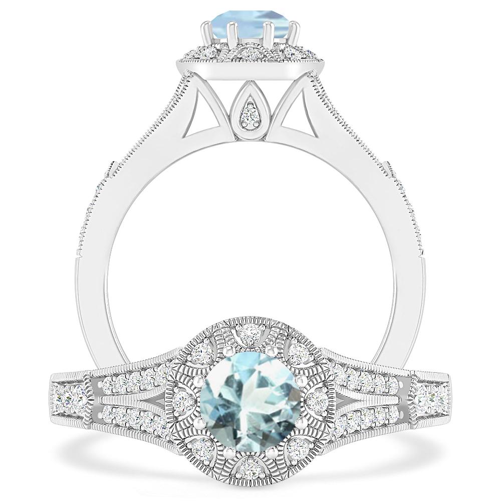 White Gold - Aquamarine