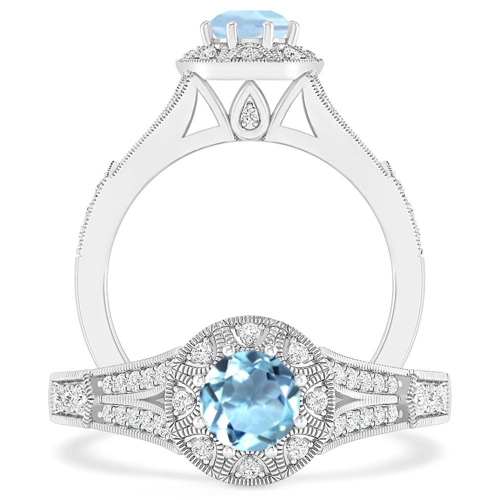 White Gold - Aquamarine