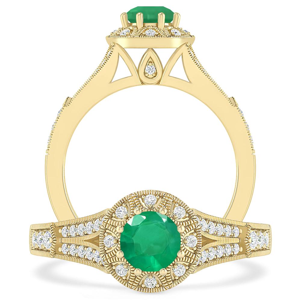 Yellow Gold - Emerald