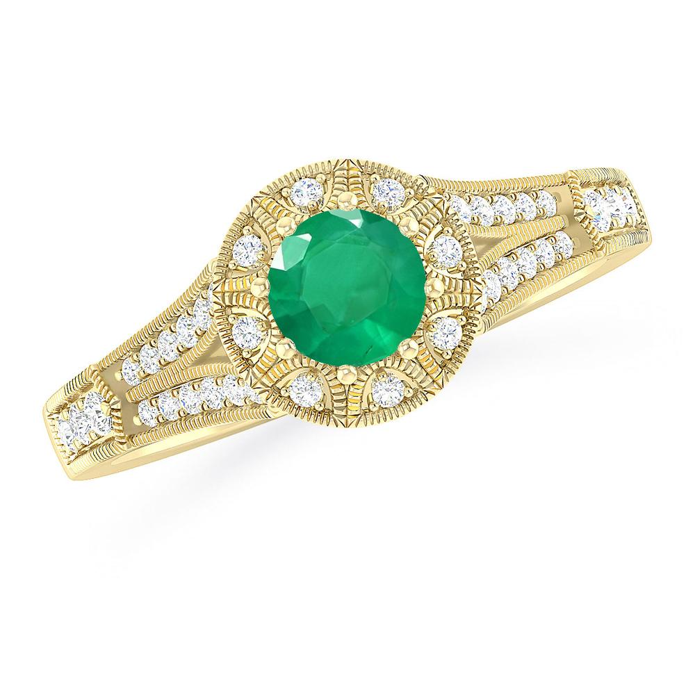 Yellow Gold - Emerald