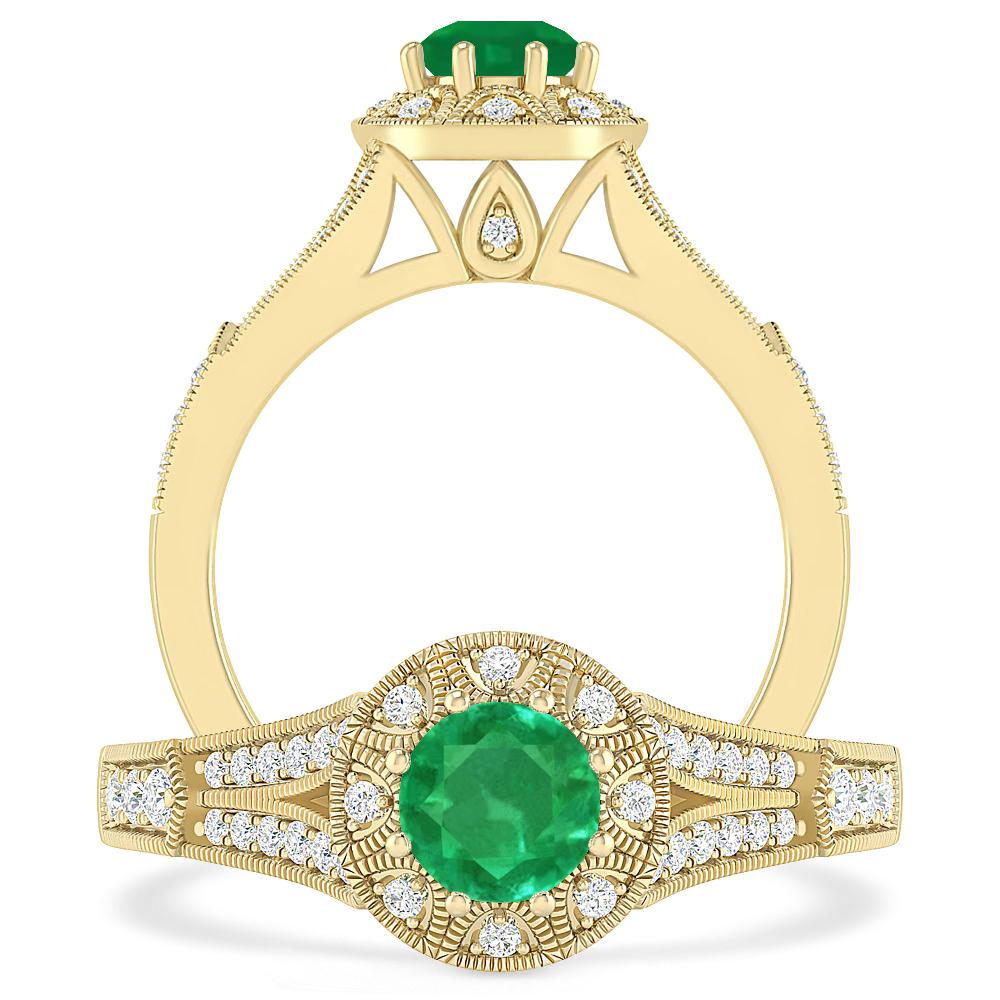 Yellow Gold - Emerald