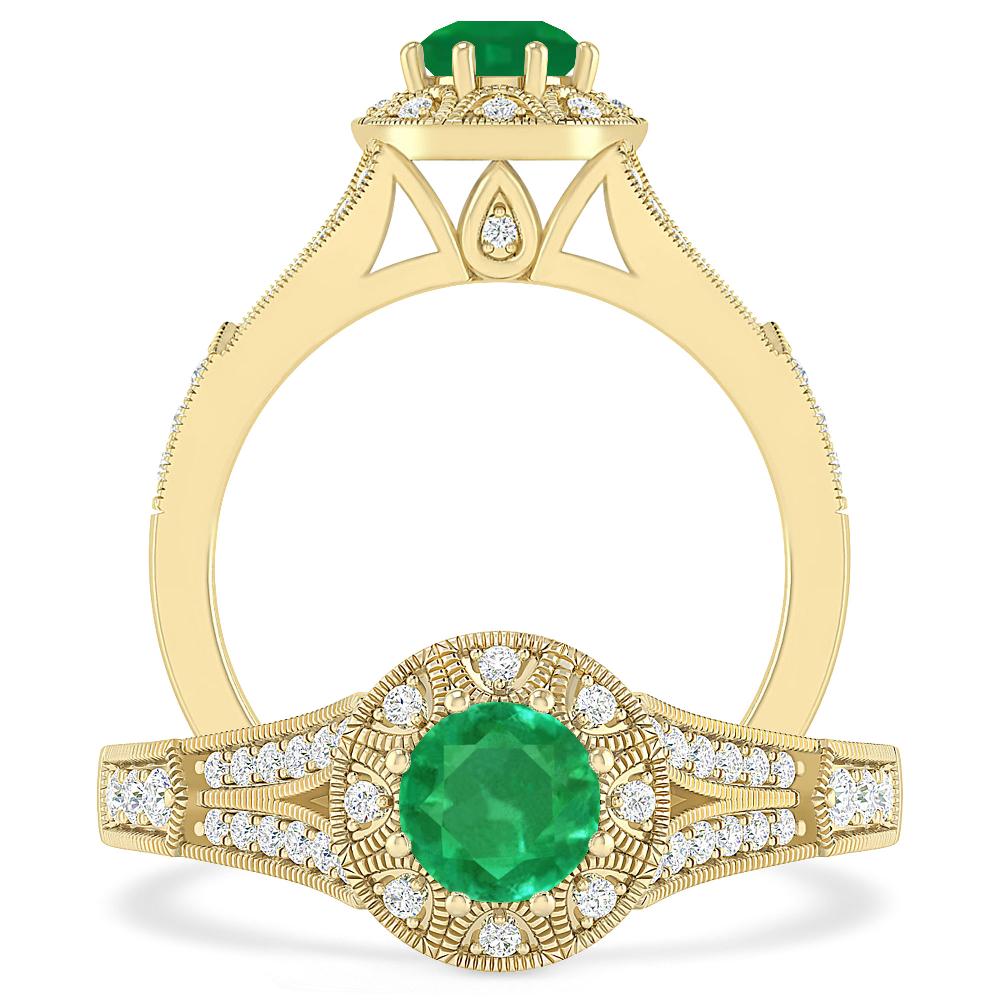 Yellow Gold - Emerald