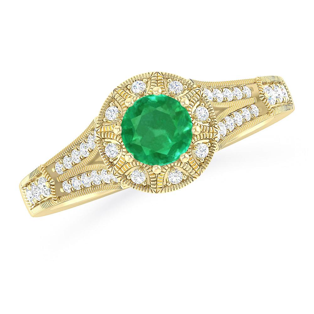 Yellow Gold - Emerald