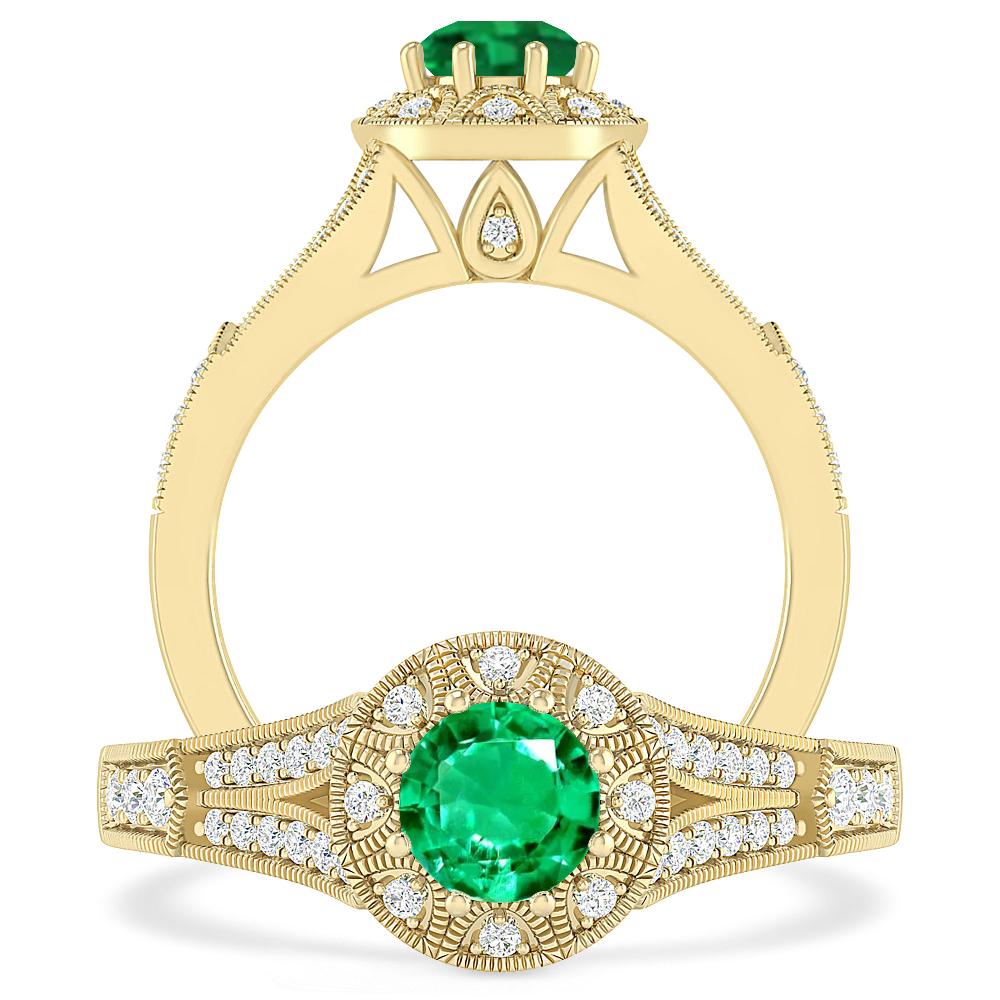 Yellow Gold - Emerald