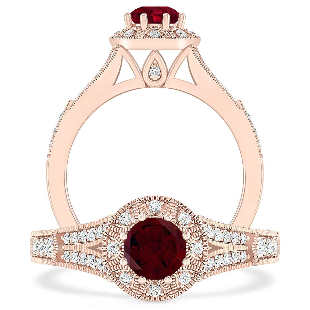 Rose Gold - Garnet