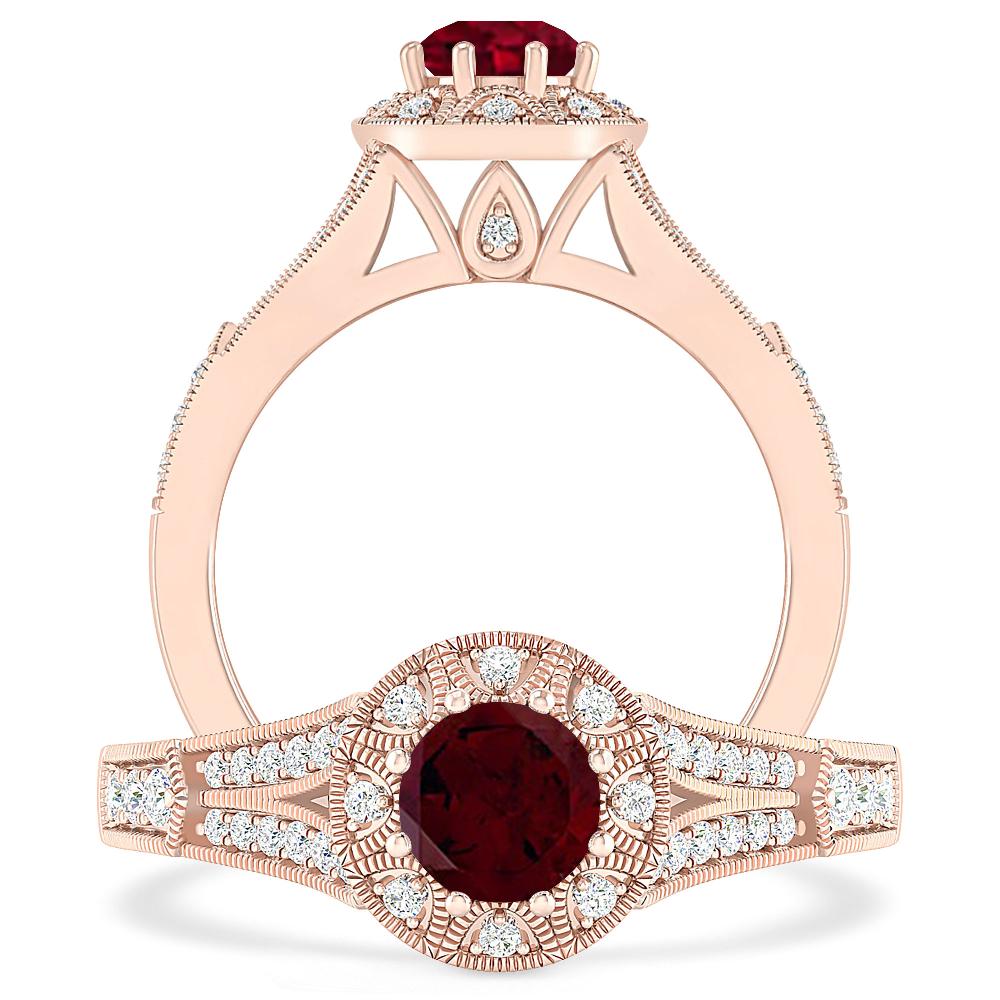 Rose Gold - Garnet