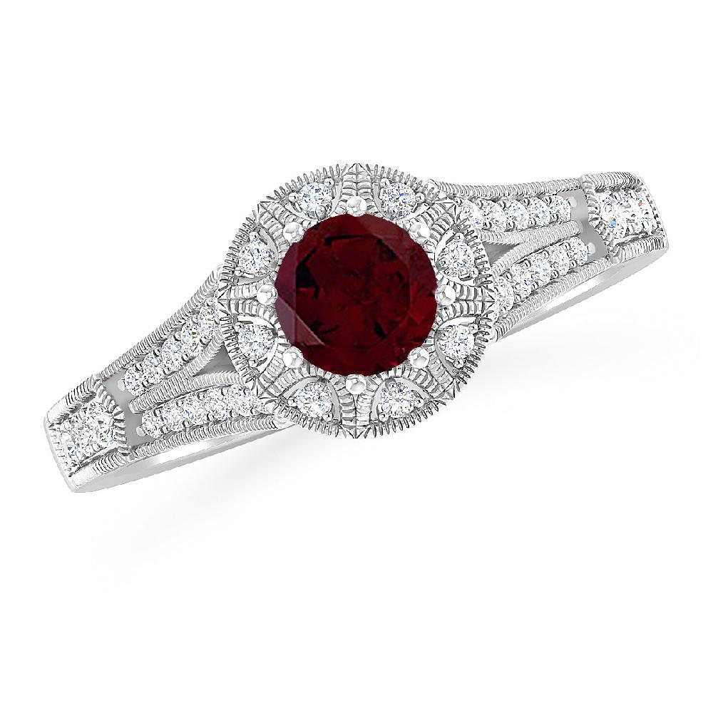 White Gold - Garnet