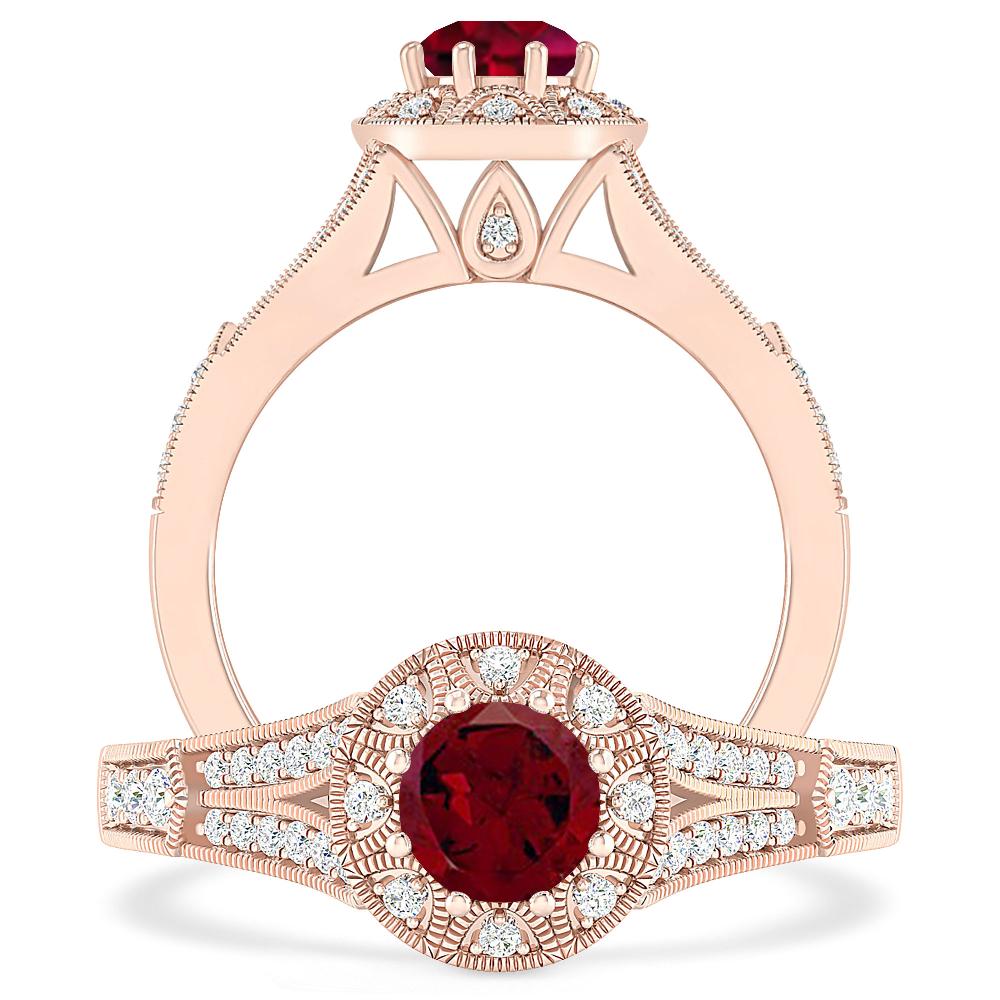 Rose Gold - Garnet