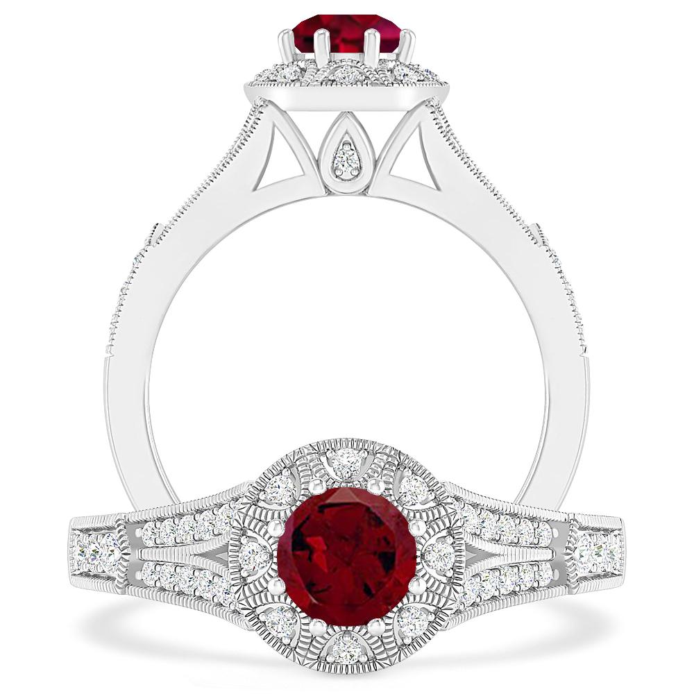 White Gold - Garnet