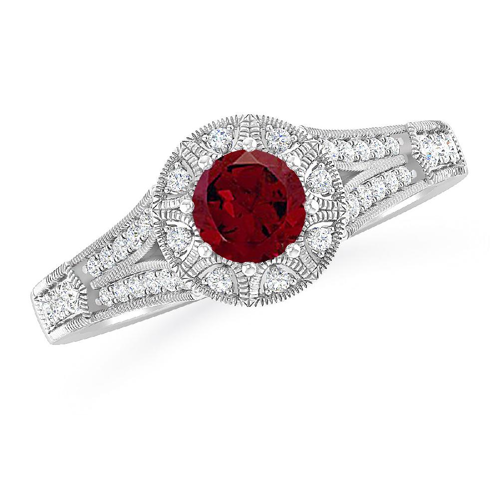 White Gold - Garnet