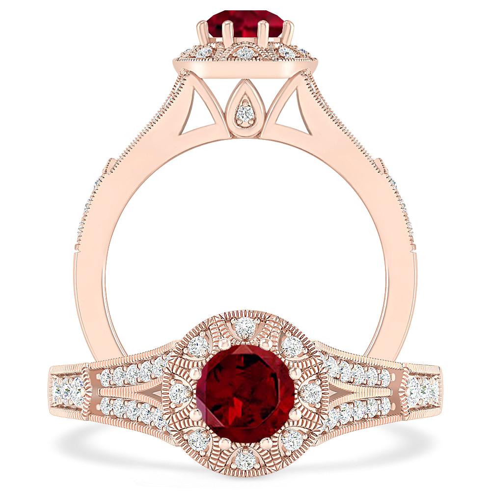 Rose Gold - Garnet