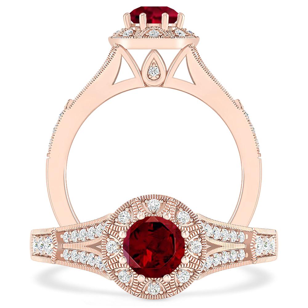 Rose Gold - Garnet