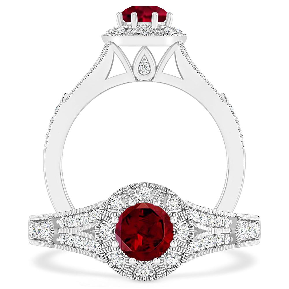 White Gold - Garnet