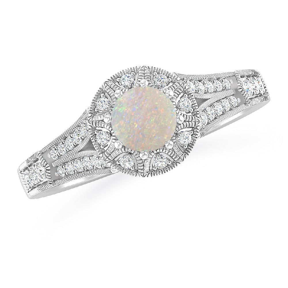 White Gold - Opal