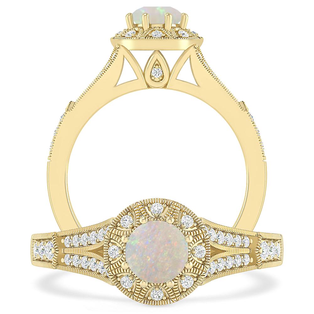 Yellow Gold - Opal