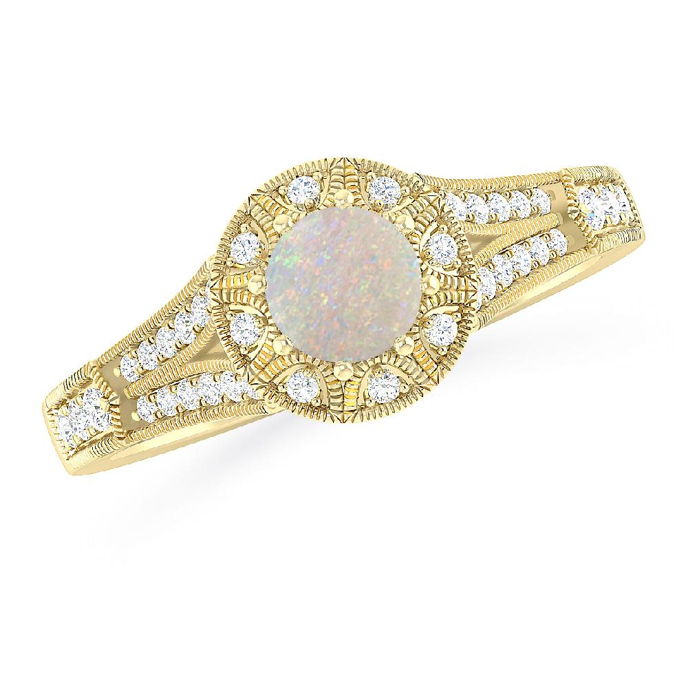 Yellow Gold - Opal