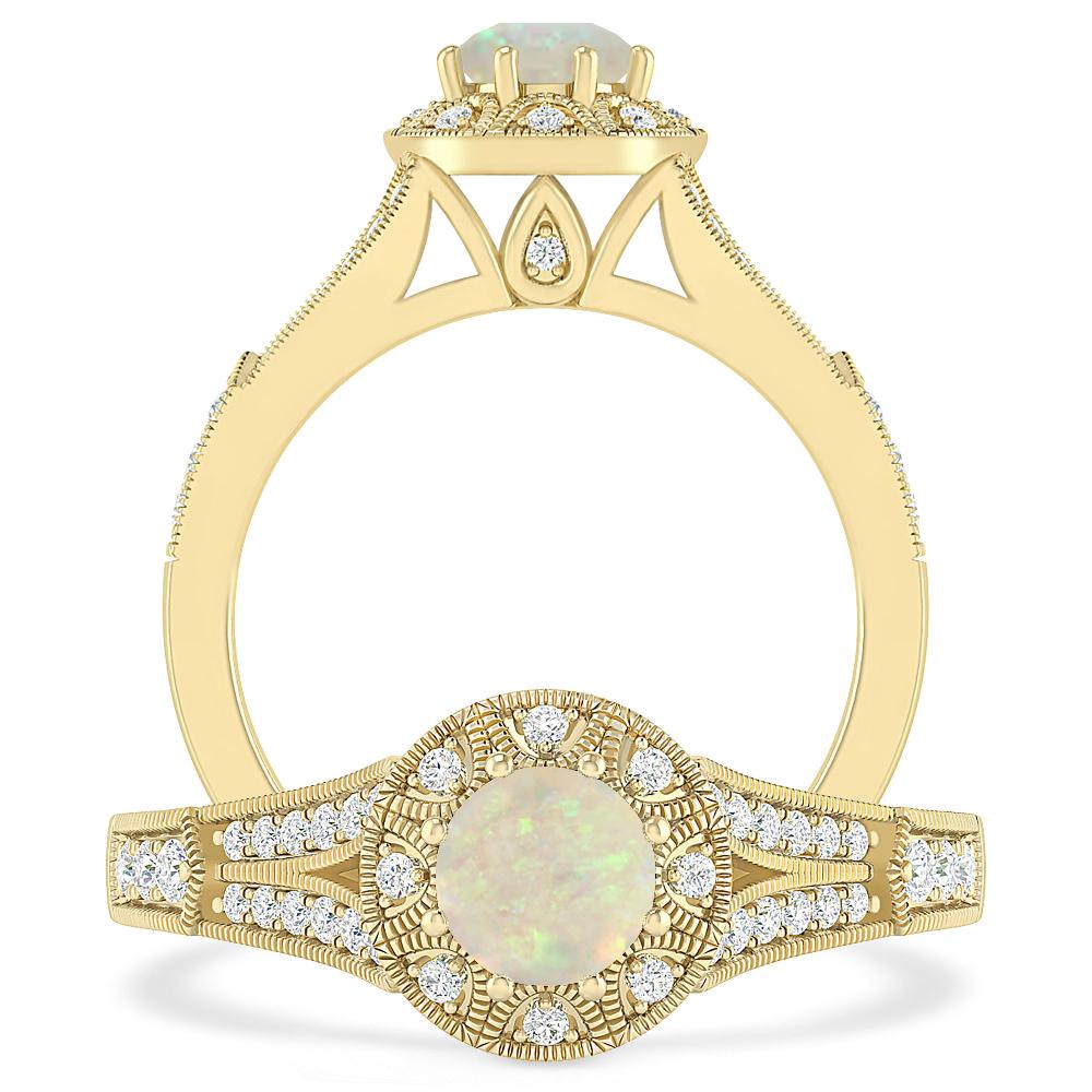 Yellow Gold - Opal