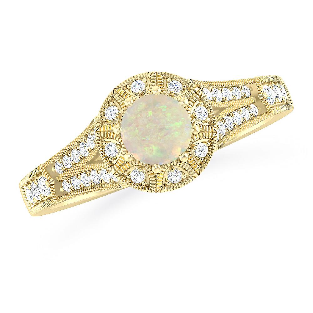 Yellow Gold - Opal