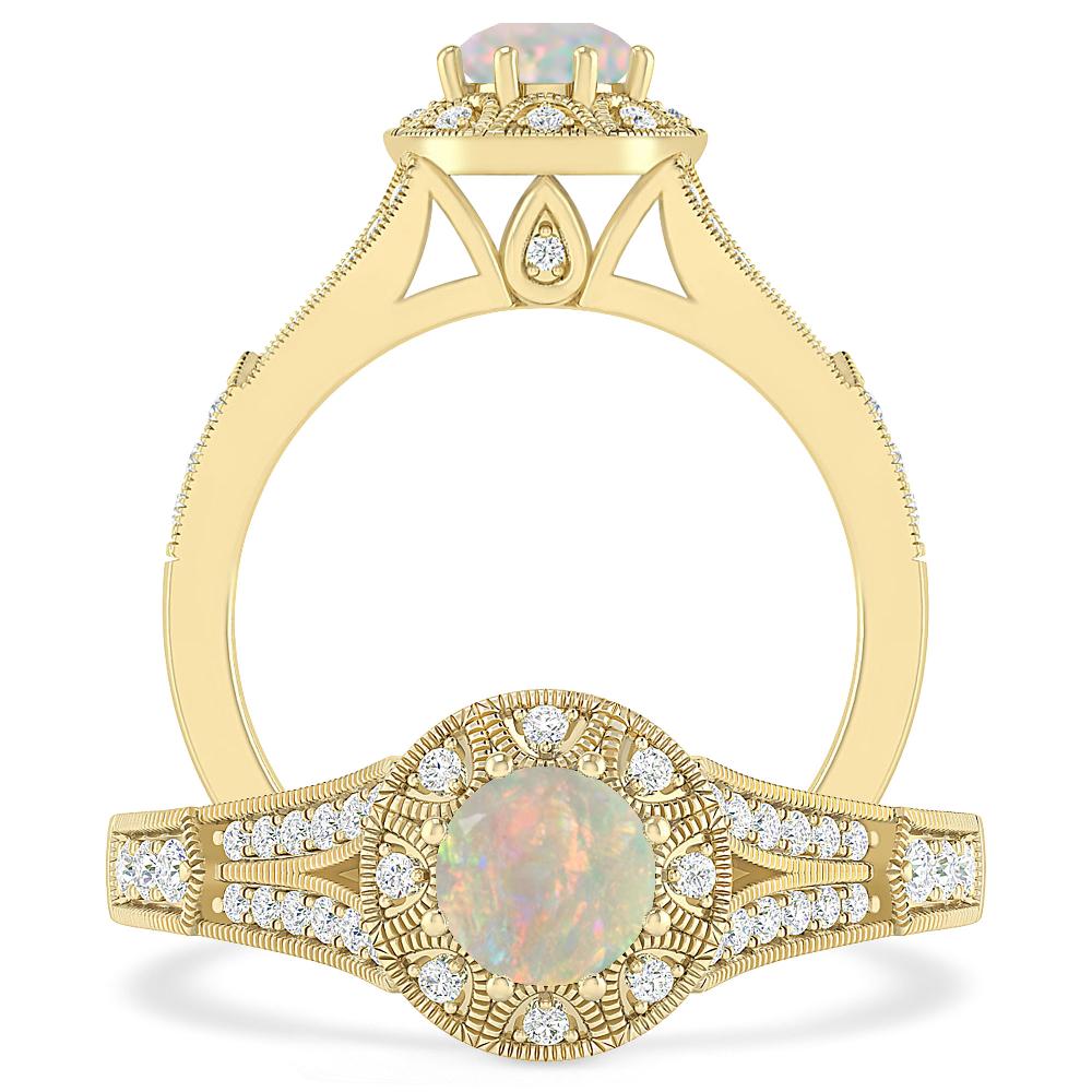 Yellow Gold - Opal