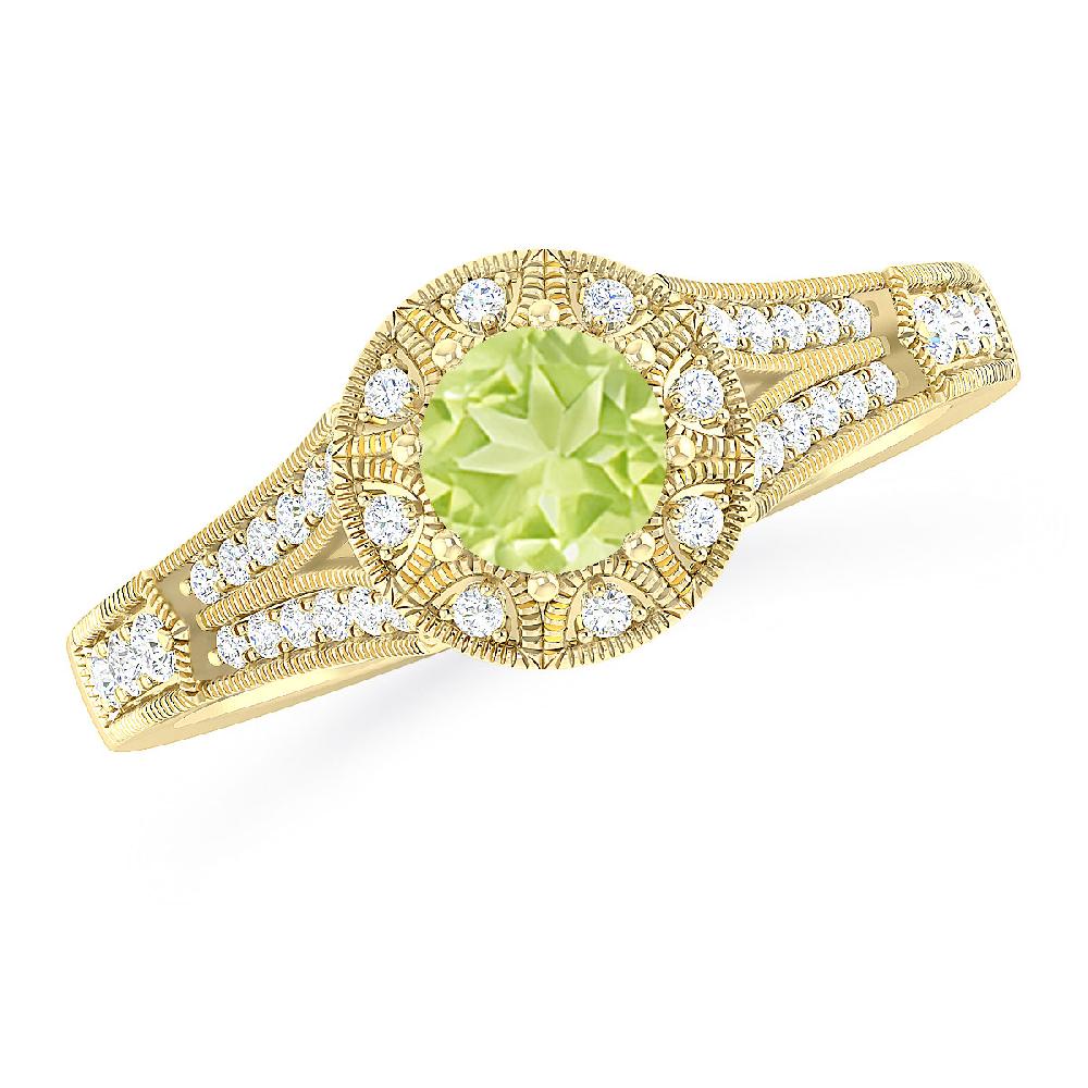 Yellow Gold - Peridot