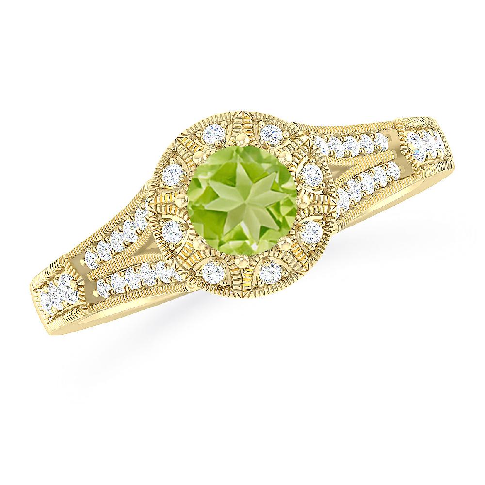 Yellow Gold - Peridot