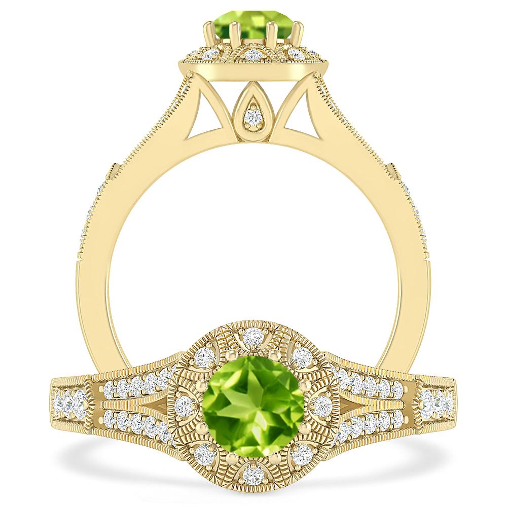 Yellow Gold - Peridot