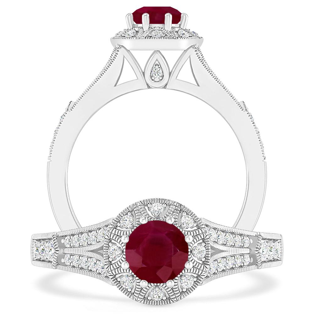 White Gold - Ruby