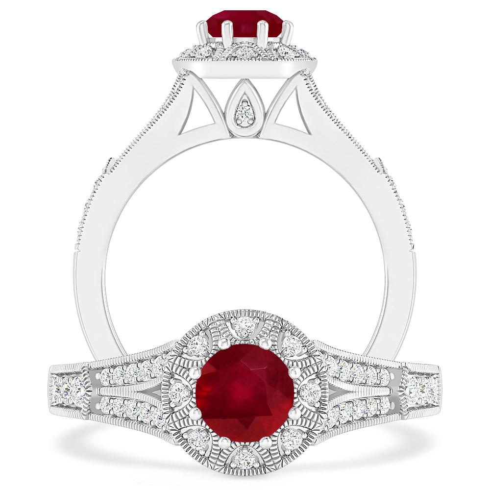 White Gold - Ruby