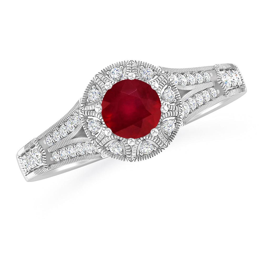 White Gold - Ruby