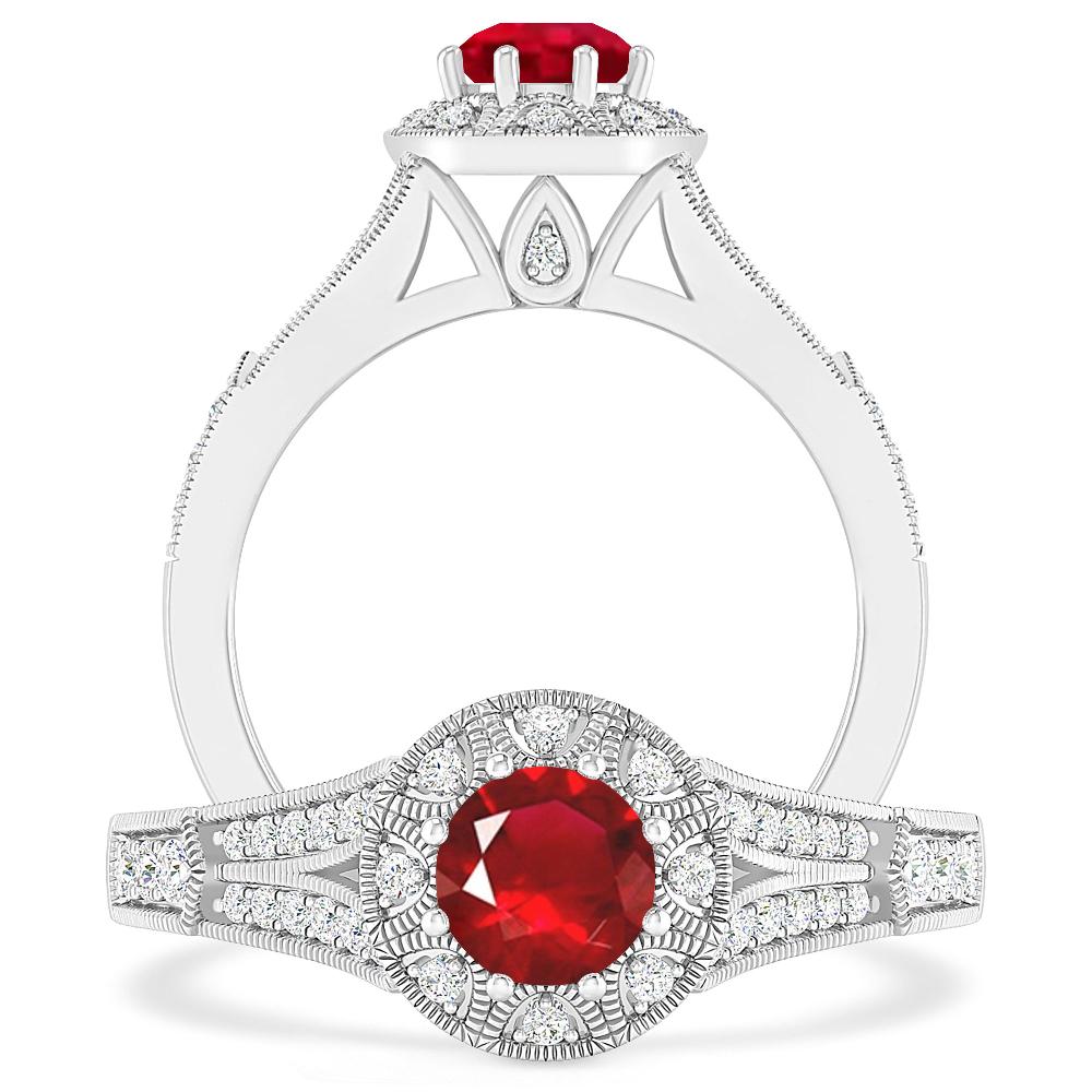 White Gold - Ruby