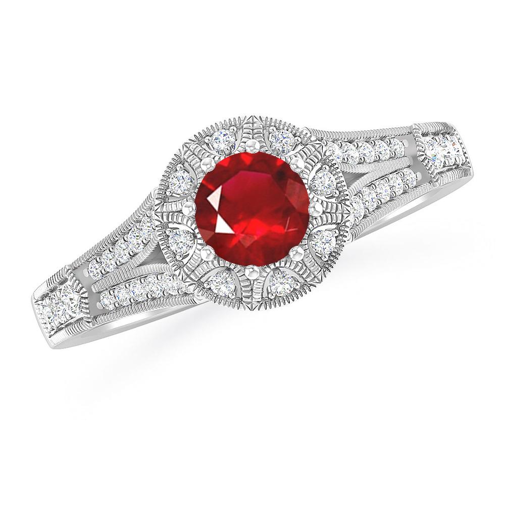 White Gold - Ruby