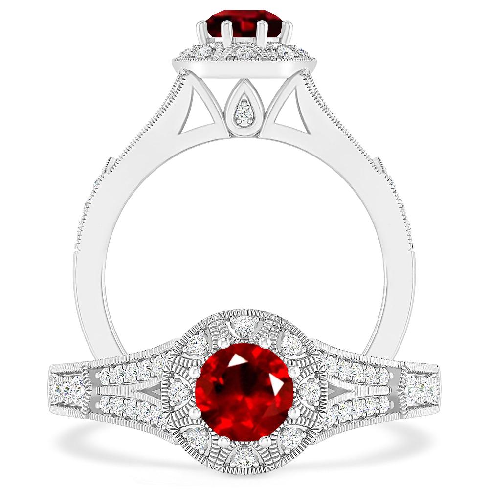 White Gold - Ruby