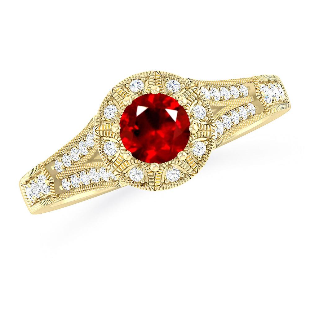 Yellow Gold - Ruby