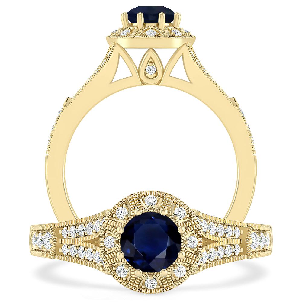 Yellow Gold - Sapphire