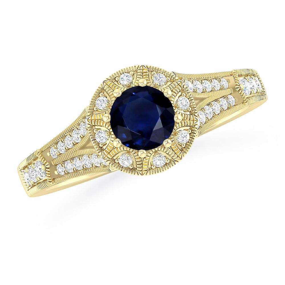 Yellow Gold - Sapphire