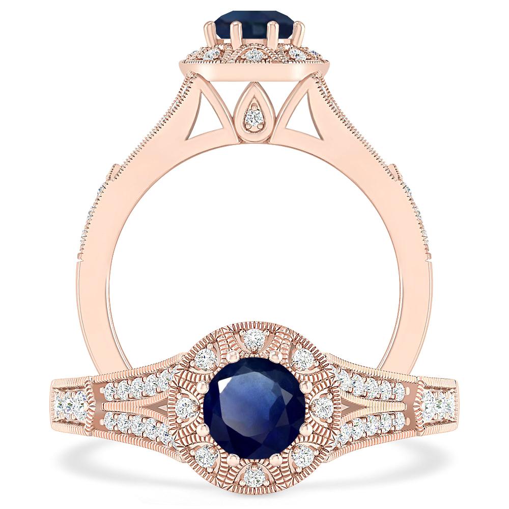 Rose Gold - Sapphire